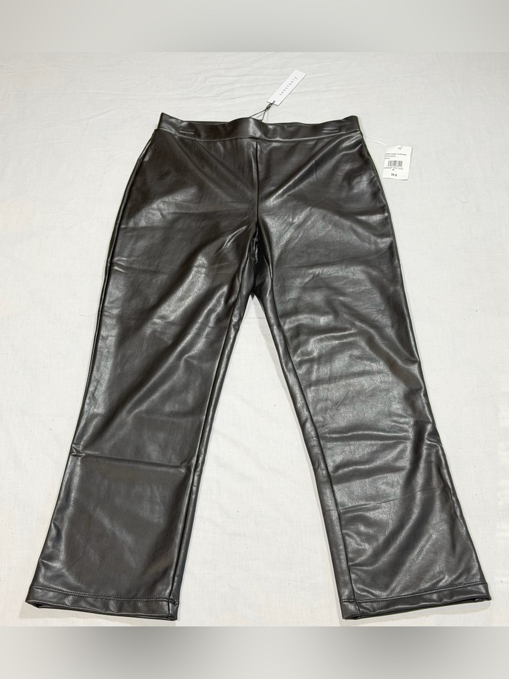 Sanctuary Runway Faux Leather Leggings M Black Semi High Rise NWT O80